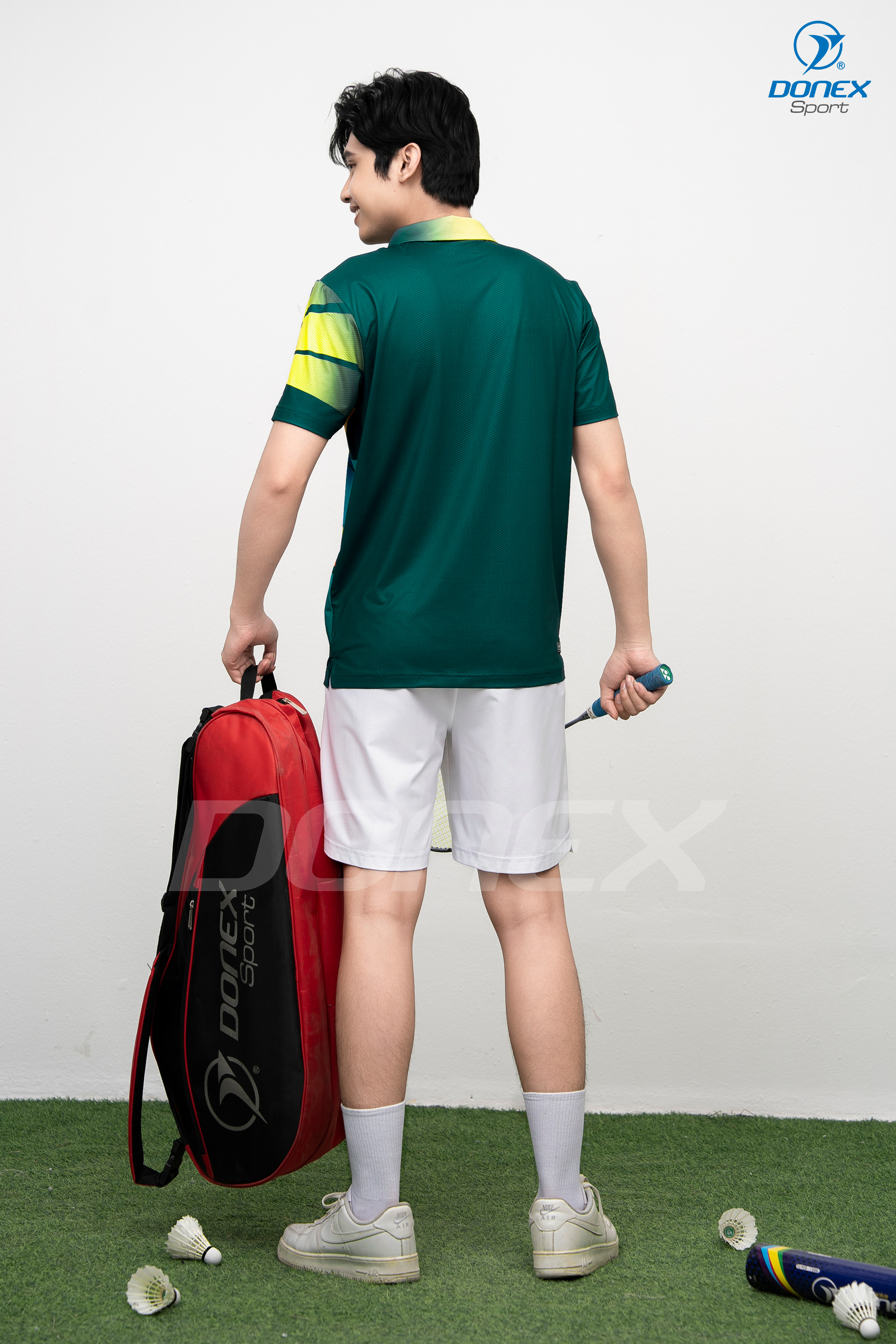 Áo thể thao Nam MC-9150 Xanh lục bảo phối vàng